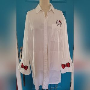 Hello Kitty dress with pockets. Oversized, button-up. Worn once.
